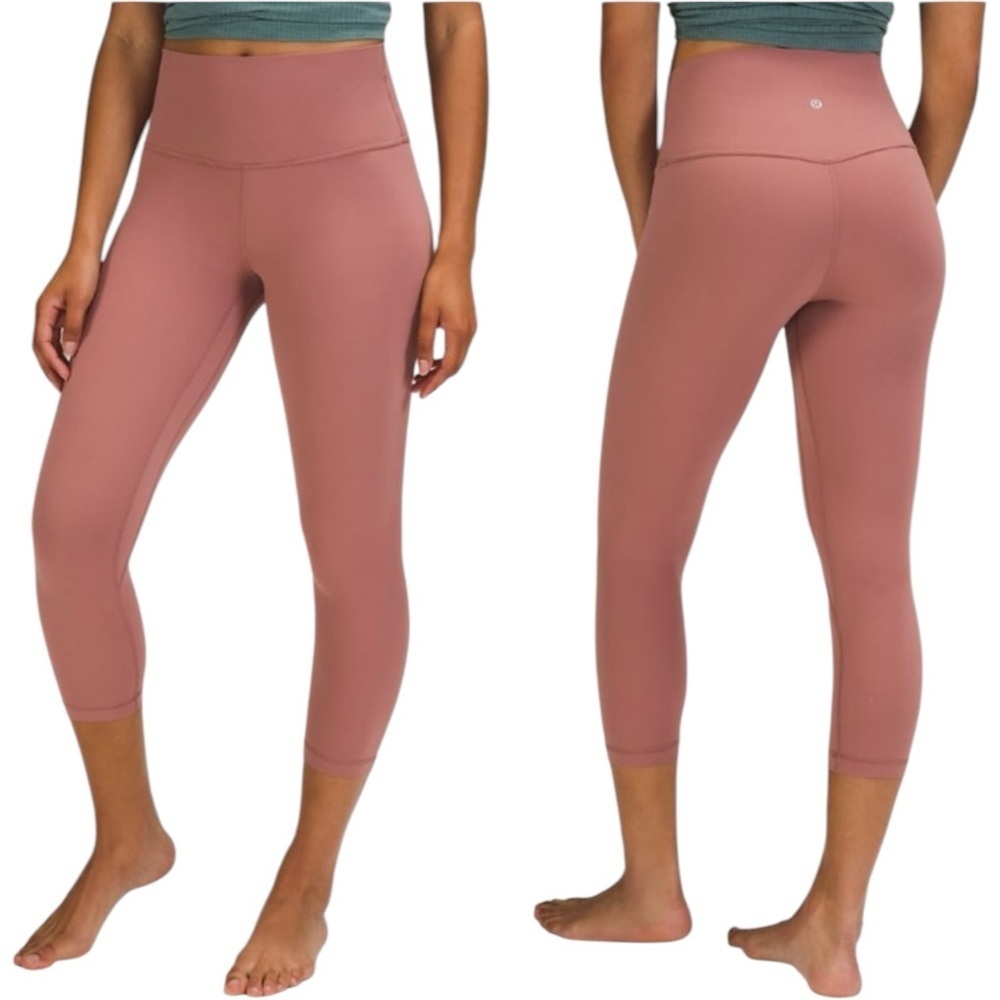 LULULEMON Align Crop 21" Leggings Spiced Chai High Rise Yoga Pant Tights Pink 2